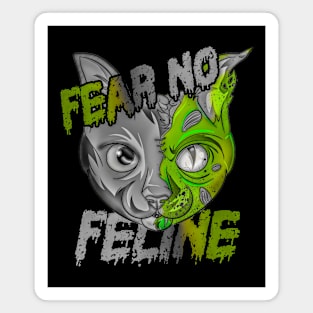 Zombie Cat Fear No Feline Magnet